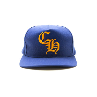 The front of the Chrome Hearts Blue Trucker Hat.