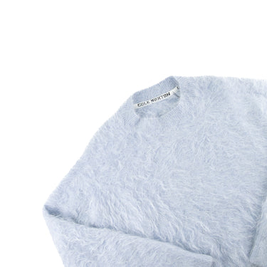 The front of the Cole Buxton Baby Blue Alpaca Crew Knit Sweat.