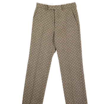 The front of Gucci G Print Trousers, Brown in color