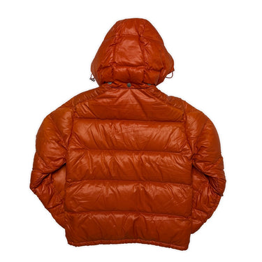 The back of the Moncler K2 Orange Puffer Jacket.