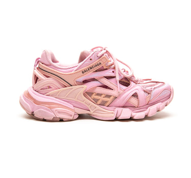 The right of the Balenciaga Pink Track Trainers.