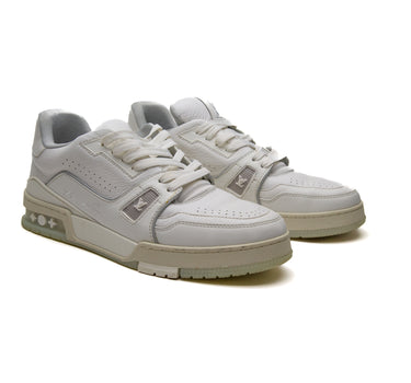 The front of the Louis Vuitton LV White Trainer.