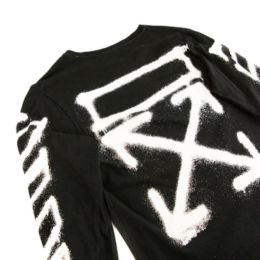 The flat lay of the Off-White Spray Arrows Long Sleeve T Shirt.