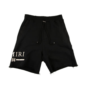 The front of the Amiri Black Shorts.