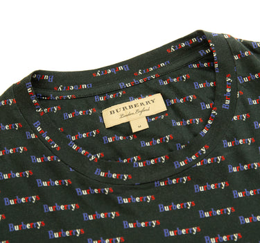 The inside label of the Burberry Repeat Logo Black T Shirt.
