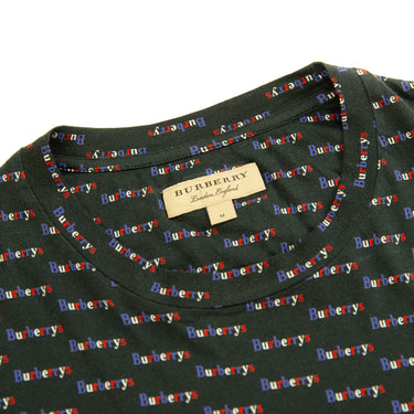 The inside label of the Burberry Repeat Logo Black T Shirt.