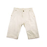 The front of the Loro Piana White Denim Shorts.