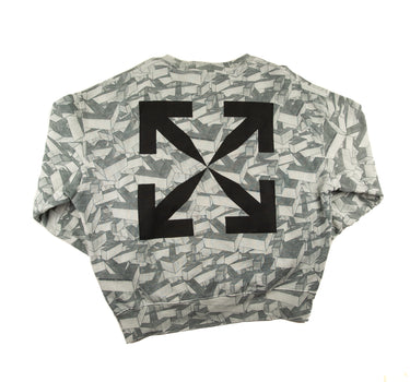 The back of the Off-White Multi Arrows Grey Sweatshirt.