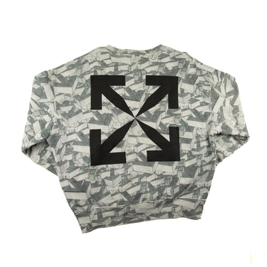 The back of the Off-White Multi Arrows Grey Sweatshirt.