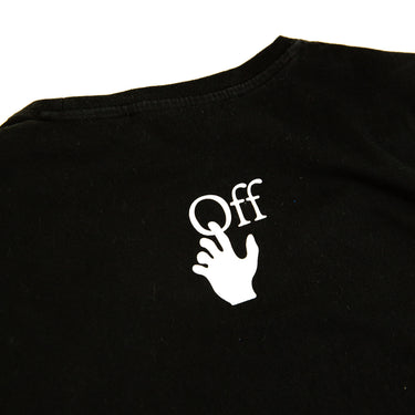 The logo of the Off-White Caravaggio Black Long Sleeve T-Shirt.