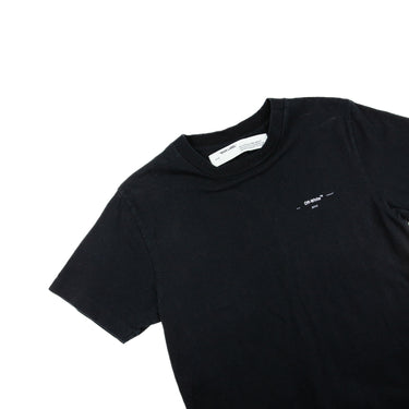 The flat lay of the Off-White Cutout Arrows Black T Shirt.