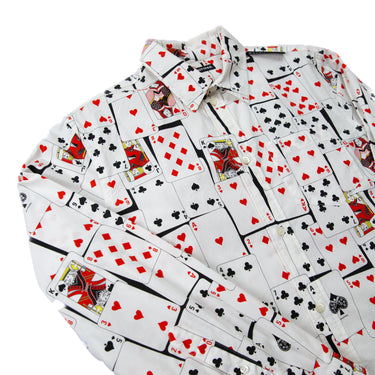 The flatlay of the Balenciaga Playing Cards Long Sleeve Shirt.