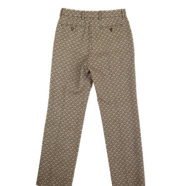 The back of Gucci G Print Trousers, Brown in color