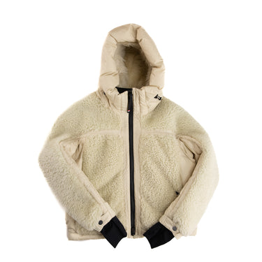 The front of the Moncler Grenoble Apres-Ski Shearling Jacket.