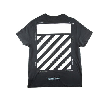 The back of the Off-White Diagonal Temperature Black T Shirt.
