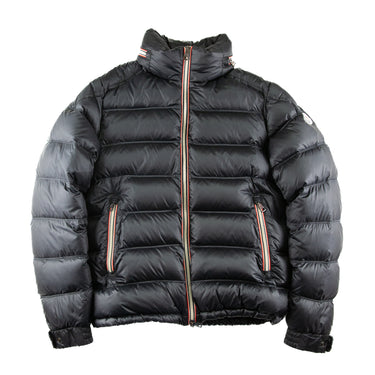 The front of the Moncler Gaston Black Puffer Jacket.