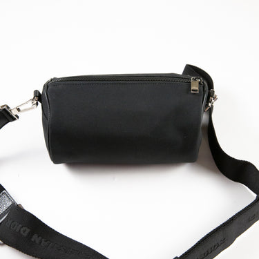 The back of the Dior x Sorayama Black Roller Bag, highlighting its structure.