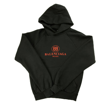 The front of the Balenciaga Mode Red & Black Hoodie.