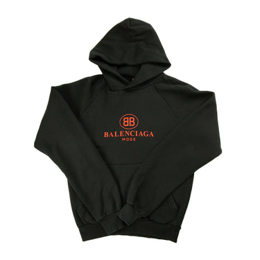 The front of the Balenciaga Mode Red & Black Hoodie.
