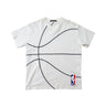 The front of the Louis Vuitton x NBA Embroidered T Shirt.