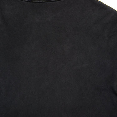 The back collar of the Balenciaga Black Shoulder Tag T-shirt, detailed for style.