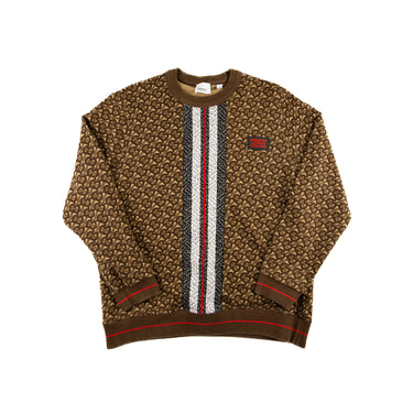 The front of the Burberry TB Monogram Brown Sweatshirt.