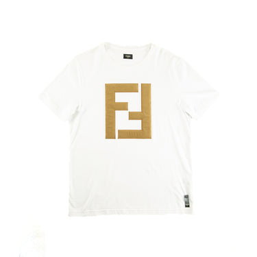 The  of the Fendi FF Logo White T Shirt.