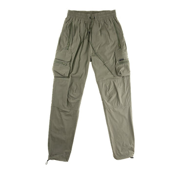 The front of the Represent Green Cargo Trousers.