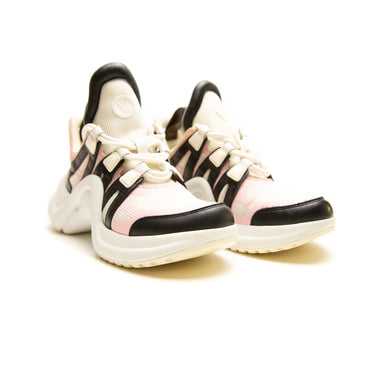 The  of the Louis Vuitton LV Archlight Pink Trainers.