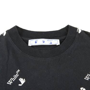 The inside label of the Off-White Repeat Logo T Shirt.