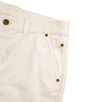 The pocket of the Loro Piana White Denim Shorts.