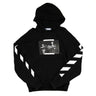 The front of the Off-White Black & White Print Caravaggio Hoodie.