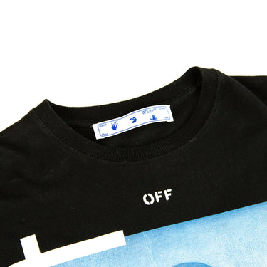 The inside label of the Off-White Mona Lisa Black Long Sleeve T Shirt.