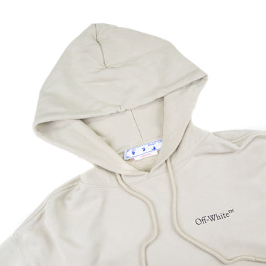 The hood of the Off-White Caravaggio Crowning Beige Hoodie.