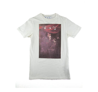 The front of the Off-White White Sprayed Caravaggio T Shirt.