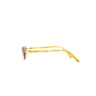 The left of the Cartier 22ct Gold Plated Diamanté Ivory Acetate Rimless Sunglasses.