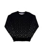 The front of the Louis Vuitton LVSE Monogram Degradé Crewneck Black Sweater.