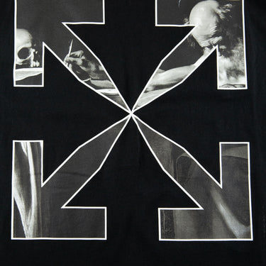 The back of the Off-White Caravaggio Arrows Black T Shirt.