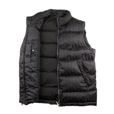 The inside of the Dior Black Oblique Gilet .