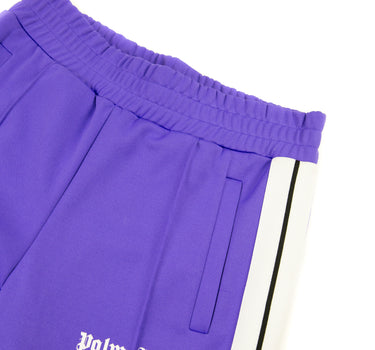 The logo of the Palm Angels Purple Sweatpants.
