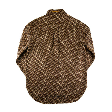 The  back of the Burberry TB Monogram Overshirt Jacket.