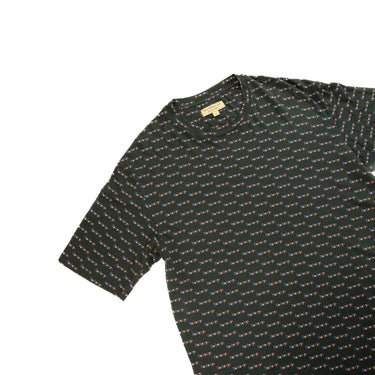 The flat lay of the Burberry Repeat Logo Black T Shirt.