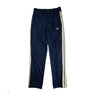 The  of the Palm Angels Navy Embroidered Logo Sweatpants.