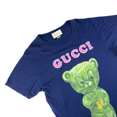 The front of the Gucci  ear Navy T Shirt.