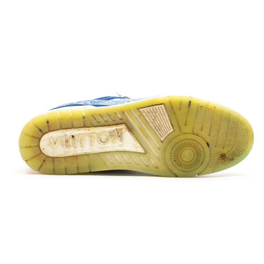The sole of the Louis Vuitton LV Denim Monogram Trainer.