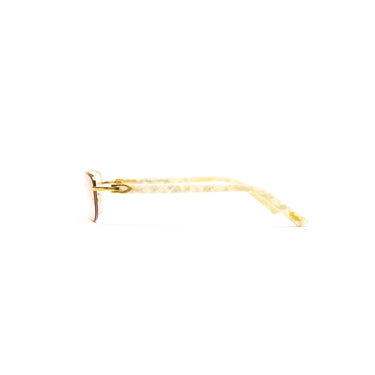 The right of the Cartier 22ct Gold Plated C de Cartier White Acetate Sunglasses.