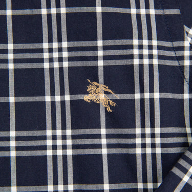 The logo of the Burberry Navy Check Equestrian Knight Shirt.