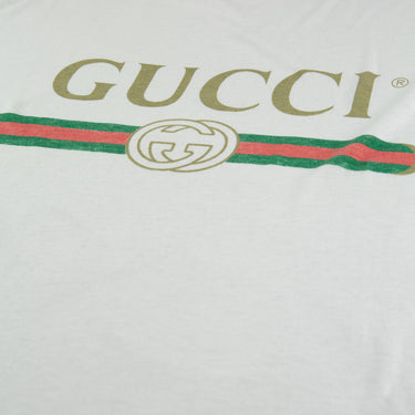 The logo of the Gucci Printed Logo White T Shirt.