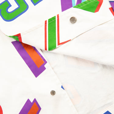 The inside of the Louis Vuitton x NBA Basketball Letters Overshirt.