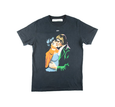 The front of the Off-White Kiss Black T Shirt.